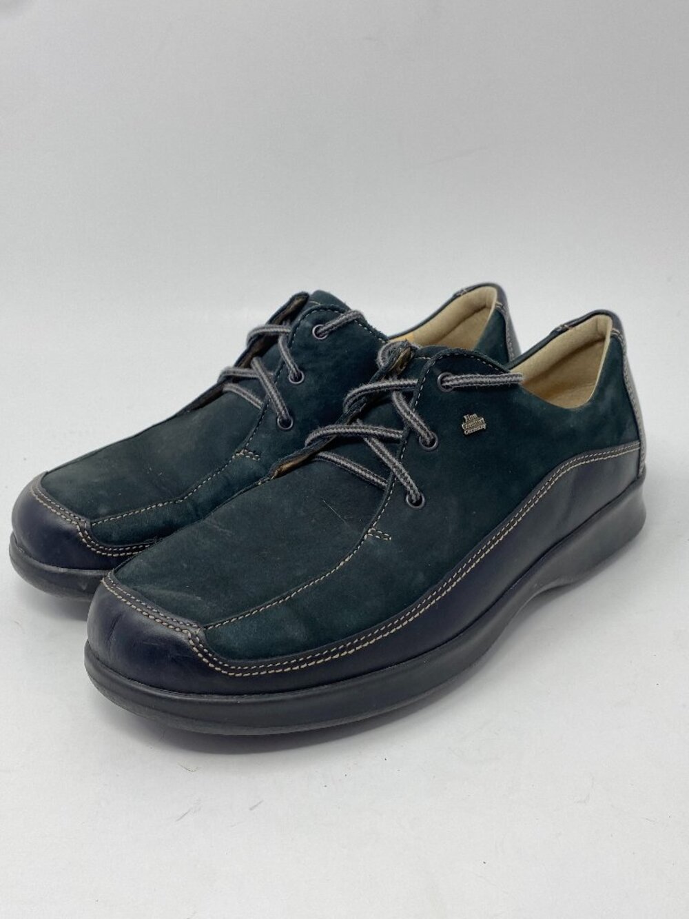Finn Comfort Acapulco Lace Up City Shoes Womens US 8 UK 5.5 Black Leather Nubuck